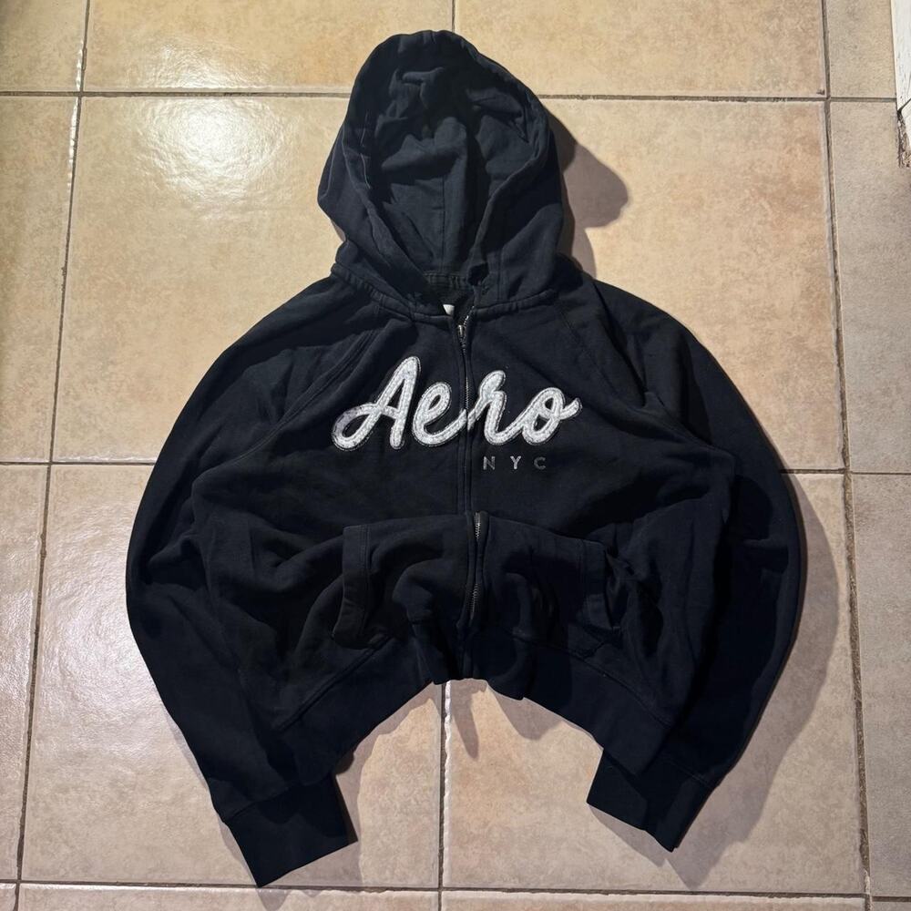 Vintage y2k black aeropostale hoodie Size XL in Womens